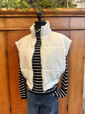 Jenna Cropped Puffer Vest