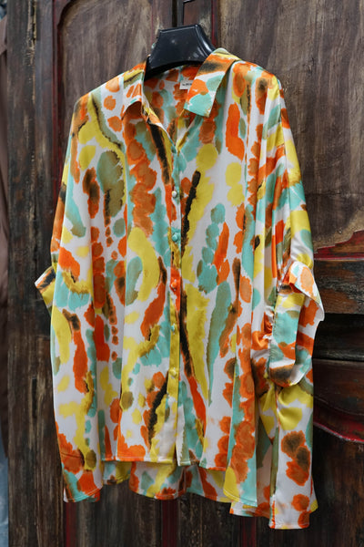 The Tie Dye button Down Top