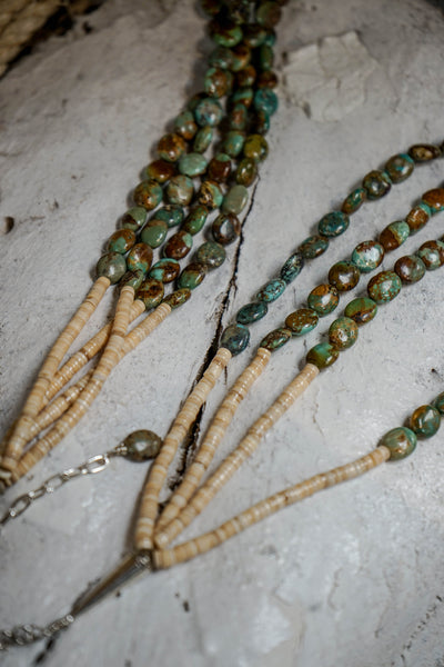 Fall Beauty 4 Strand Turquoise Necklace