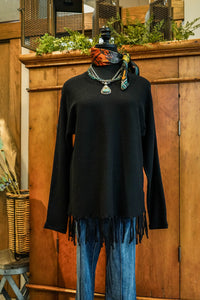 Liverpool Long Sleeve Dolman with Fringe