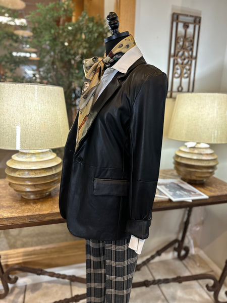 Lysse Versatile Faux Leather Blazer