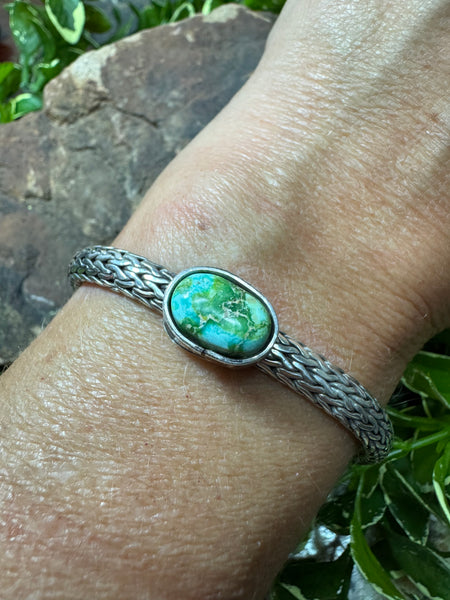 Bali Chain Sonoran Gold Turquoise Bracelet