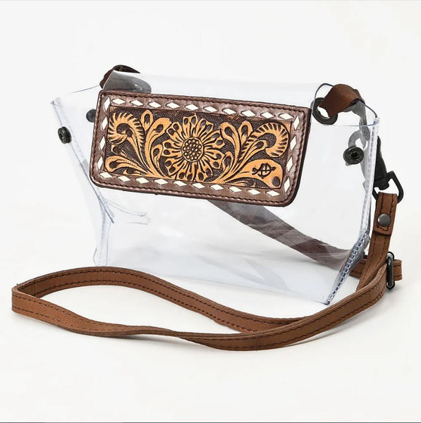 Clear Bag Genuine Western Leather Belle Bag