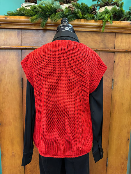 Wishlist Button Front Short Sleeve Sweater