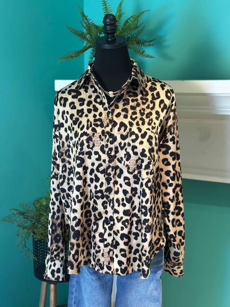 Leopard Button Down Shirt