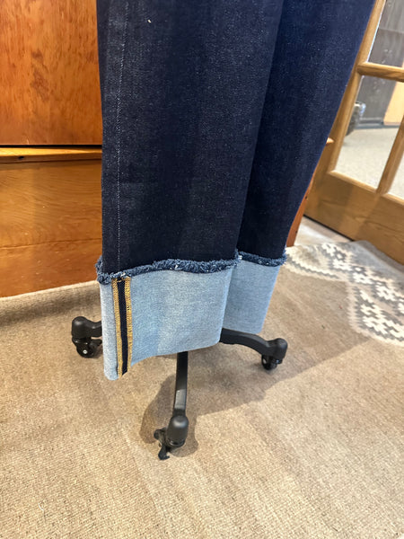 Risen Mid Rise Crop Wide Leg Jean