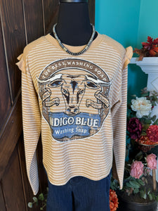 Double D Ranch Indigo Blue Washing Soap Top