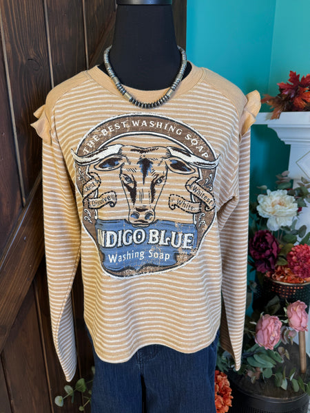 Double D Ranch Indigo Blue Washing Soap Top
