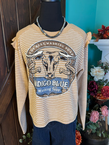 Double D Ranch Indigo Blue Washing Soap Top