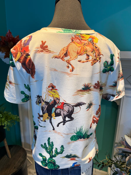 Rosa Clothing Cowboy Rodeo Tee