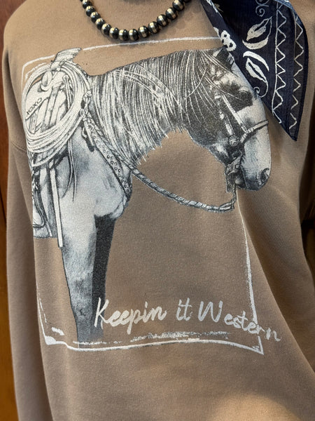 XOXO Keepin It Western Sweatshirt
