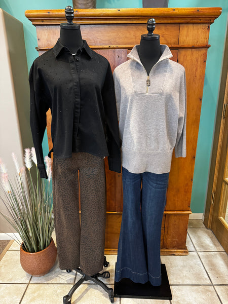 Kennedy Straight Jean in Abstract Animal Print