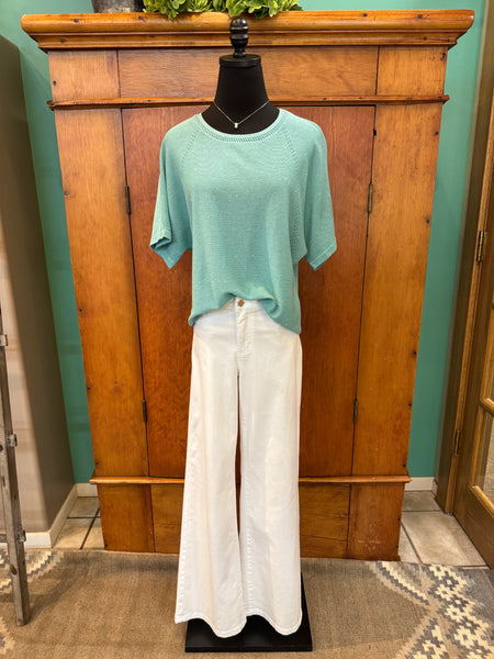 Joseph Ribkoff White Wide Leg Jean