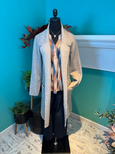Esqualo Open Front Belted Cardigan