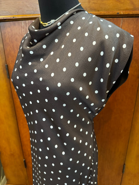 Polka Dot Cowl Neck Dress