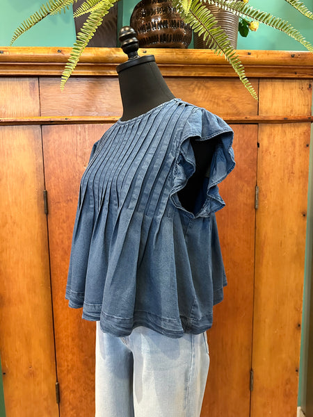 Pintuck Pleated Top