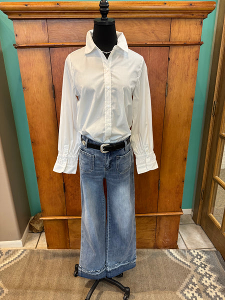 FDJ Olivia Cuffed Wide Leg Jean