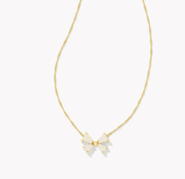 Kendra Scott Blair Bow Pendant in Silver & Gold