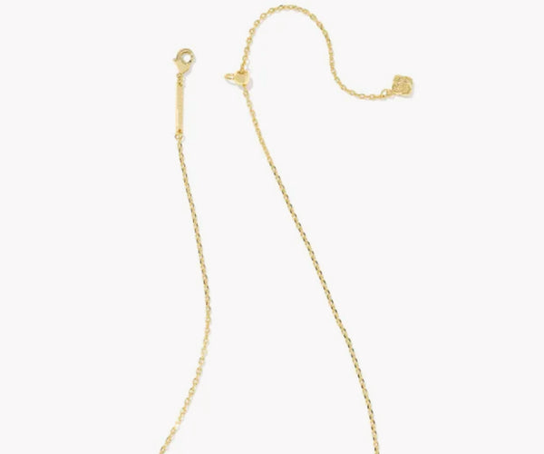 Kendra Scott Gold & Silver Krista Bow Pendant in White Crystal