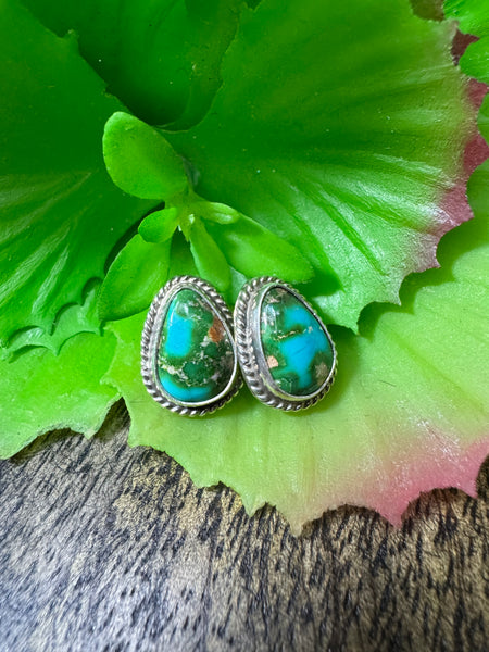 SLL Tear Drop Turquoise Post Earrings