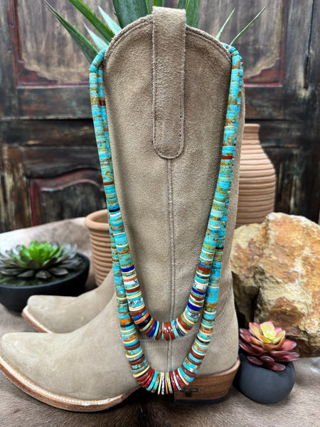 Santo Domingo Multi Color Necklace by Ronald Chavez