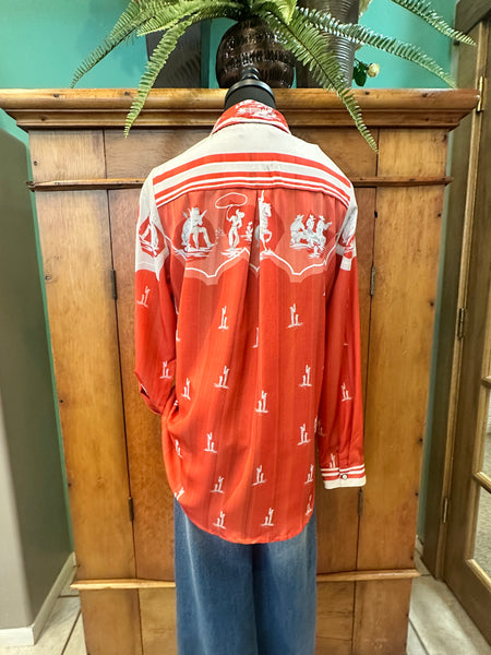 Western Yoke Cactus Peral Snap Shirt