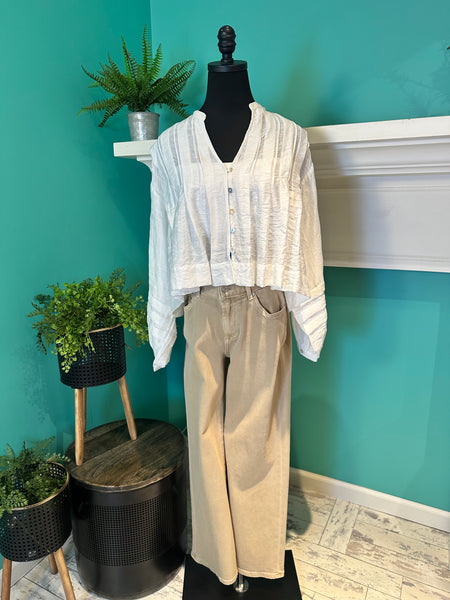 The Pleated Crinkle Top