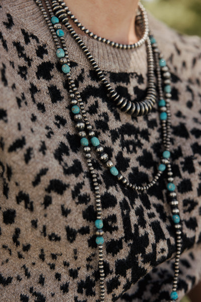 Entro Scattered Leopard Short Sleeve Sweater