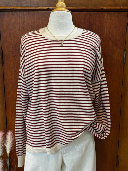Long Sleeve Loose Fit Crew Neck Sweater