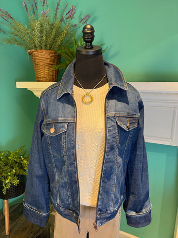 FDJ Zip Front Denim Jacket