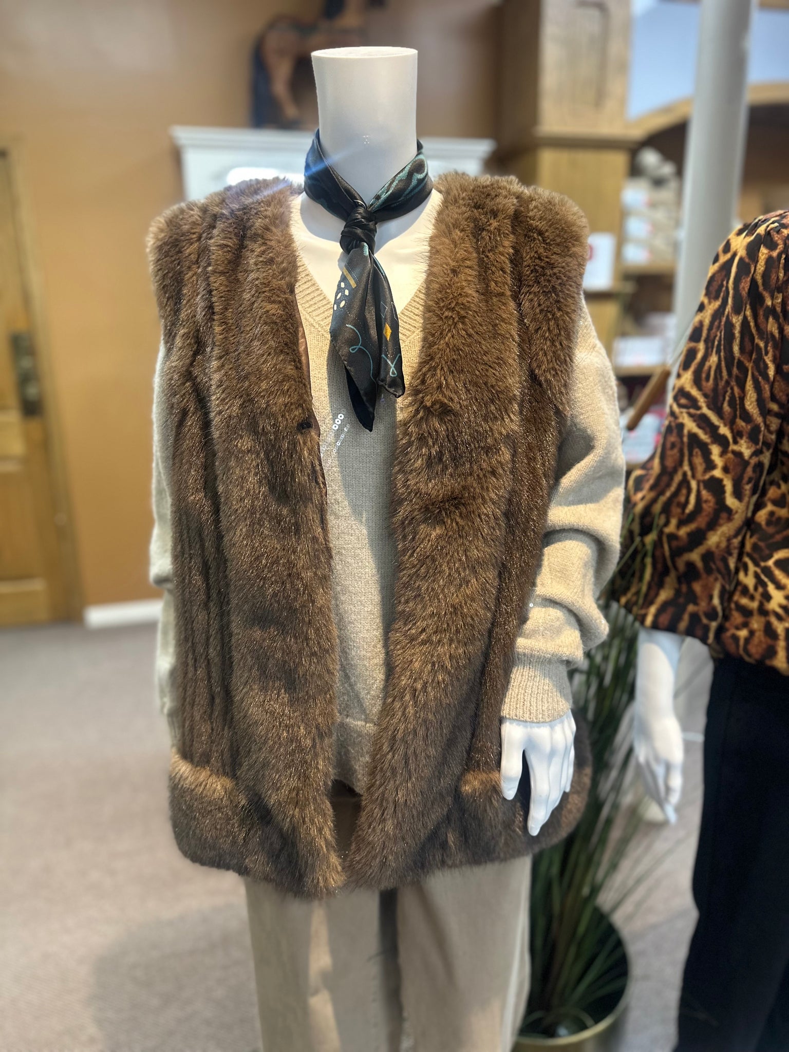 Faux Mink Vest