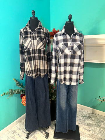 Panache Apparel Flannel Button Up Long Sleeve Shirt