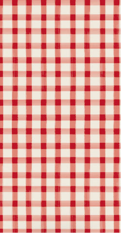 Hester & Cook Red Painted Check Table Runner