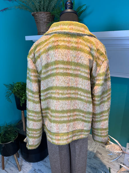 Liverpool Blanket Plaid Button Front Jacket