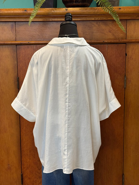 V-Neck Short Sleeve Dolman Top