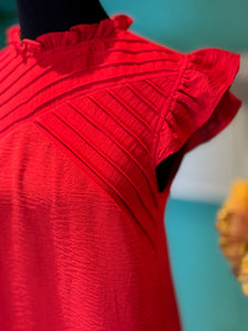 Ruffle PinTuck Top