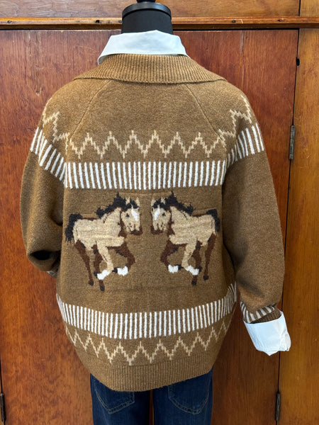 Western Theme Cardigan Sweater