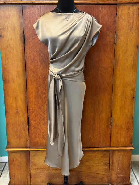 Asymmetrical Tie Midi Dress