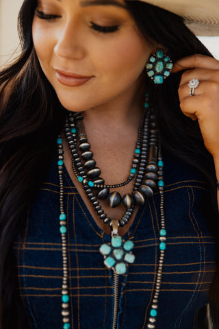 9MM Handmade Saucer Navajo Pearls 24”
