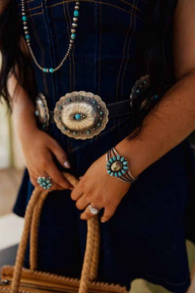 SLL Tear Drop Turquoise Cuff Bracelet