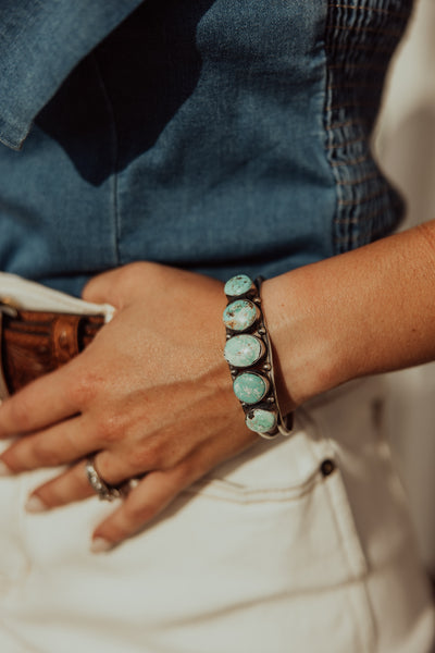Royston Turquoise 5-Stone Cuff