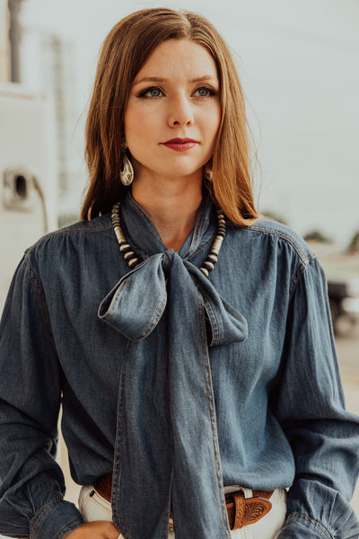 The Wide Oval Post Stamped Earring