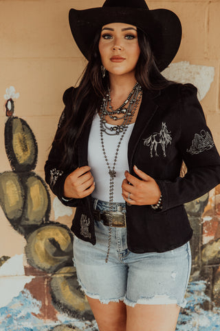 Wild West Western Denim Blazer