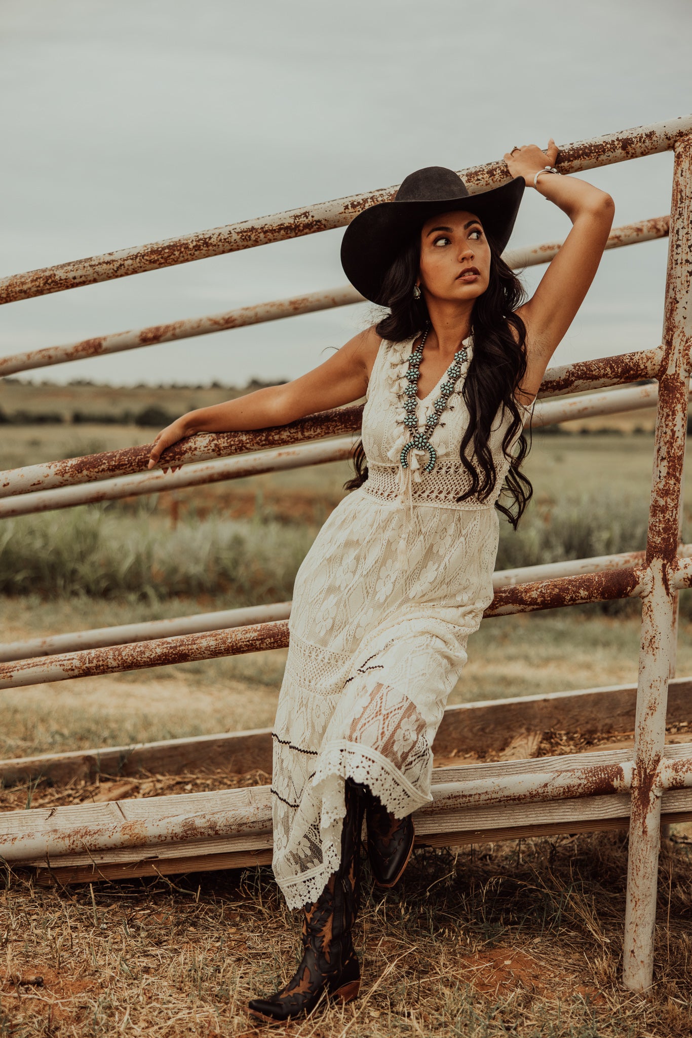 Cluster Squash Blossom Turquoise Necklace – Cummings Carousel