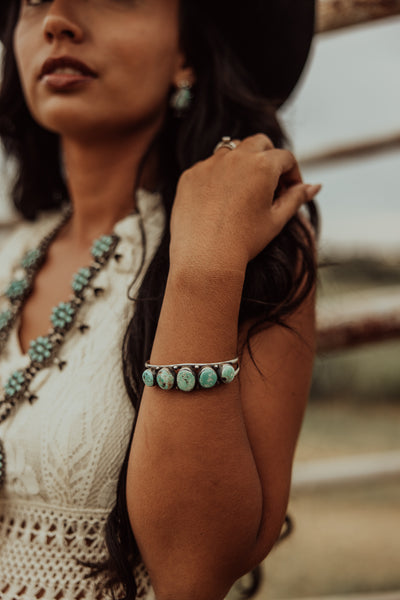 Royston Turquoise 5-Stone Cuff