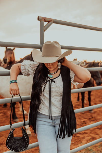 The Black Betty Fringe Vest