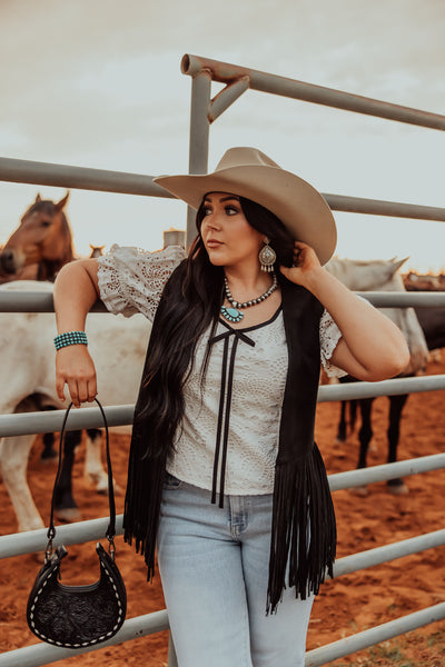 The Black Betty Fringe Vest