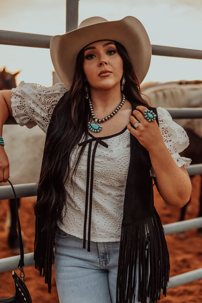 The Black Betty Fringe Vest
