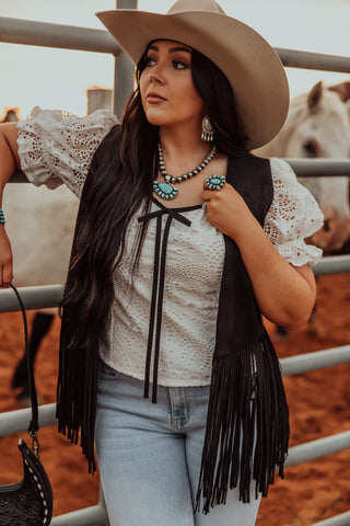 The Black Betty Fringe Vest