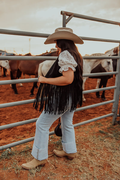 The Black Betty Fringe Vest
